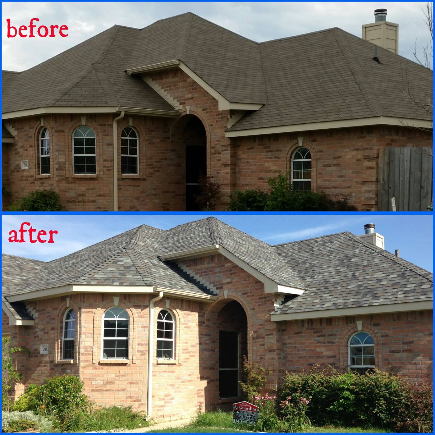 Before and after: brick home reroof