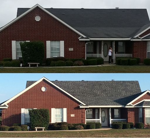 Before and after: brick ranch reroof