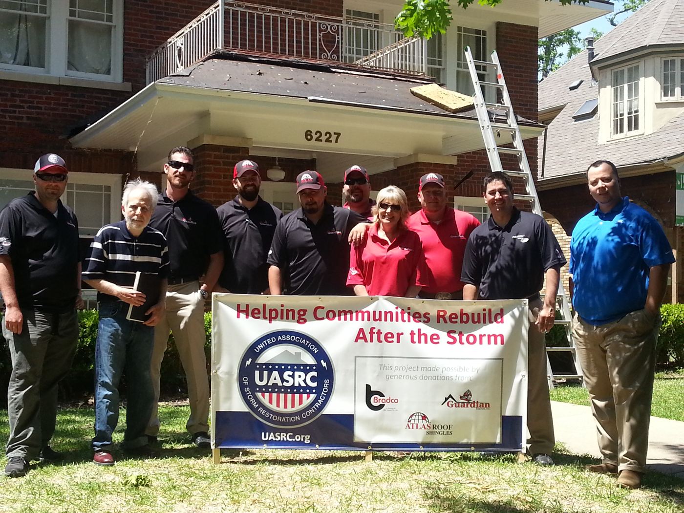 Guardian team at a community build