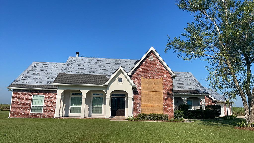 Brick home reroof before